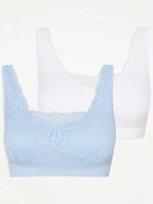 Lace Seam Free Comfy Bras 2 Pack Lingerie at ASDA