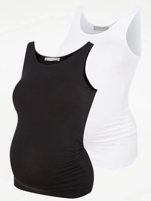 Maternity Vests 2 Pack Women at ASDA