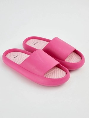 Pink Chunky Mule Sliders Women at ASDA
