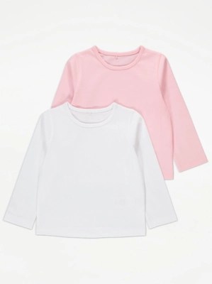 Long Sleeve Tops 2 Pack Kids at ASDA
