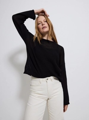 Black Knitted Jumper Women at ASDA