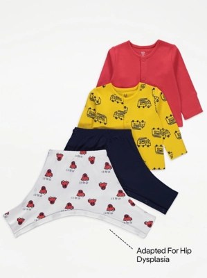 Easy On Adaptive Hip Dysplasia Vehicle Pyjamas 2 Pack Baby