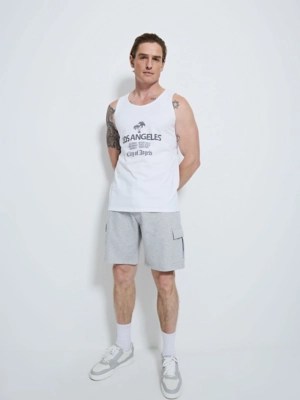 Grey Marl Combat Sweat Shorts Men at ASDA