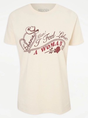 Shania Twain Man I Feel Like A Woman TShirt Women at ASDA