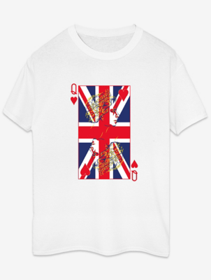 Jubilee Playing Card Womens Printed White TShirt Women at ASDA