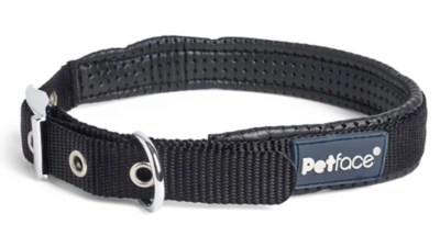 Petface Dog Collar Black Home at ASDA