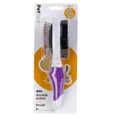Petface Double Sided Dog Brush Large Home at ASDA