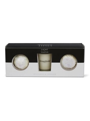 Aroma Works Votive & Aromabomb Gift set candle Petitgrain & Lavender