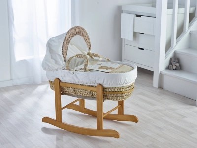 Teddy In The Park Moses Basket Cream Baby at ASDA