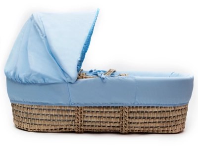 Kinder Valley Elliot Elephant Moses Basket Blue Baby at ASDA