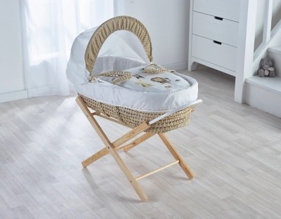 Kinder Valley Jungle Buddies Moses Basket Cream Baby at ASDA