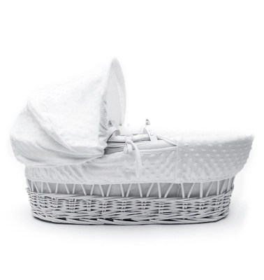 Kinder Valley White Dimple White Wicker Basket Home & Garden
