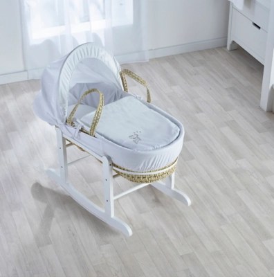 Kinder Valley White Sleepy Sheep Palm Moses Basket Home & Garden