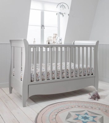 Tutti Bambini Roma Mini Sleigh Cot Bed Dove Grey Home at ASDA