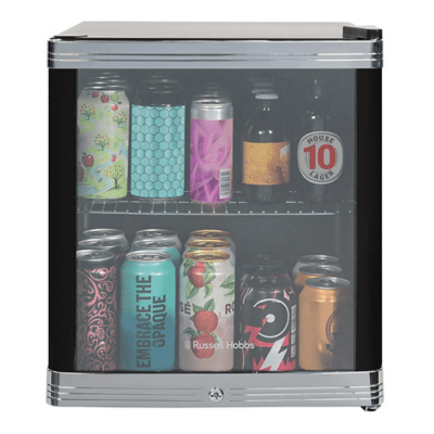 Russell Hobbs RHGWC1BC Black Glass Door Drinks & Wine Cooler