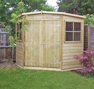 Fairwood 8x8 Pressure Treated Corner Shed Home & Garden