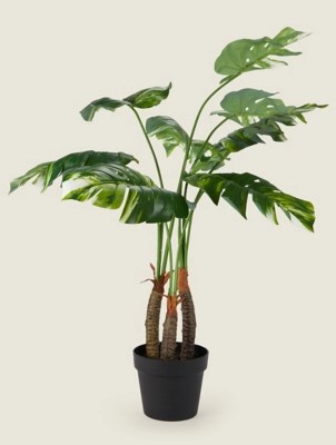 Green Real Touch Artificial Monstera 100cm Home at ASDA