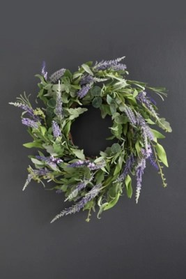 Lavender Wreath 46cm Home at ASDA