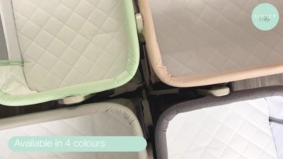 Kinder Valley Snoozie Bedside Crib Antarctica Grey Baby at ASDA