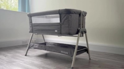 Kinder Valley Snoozie Bedside Crib Misty Jade Baby at ASDA