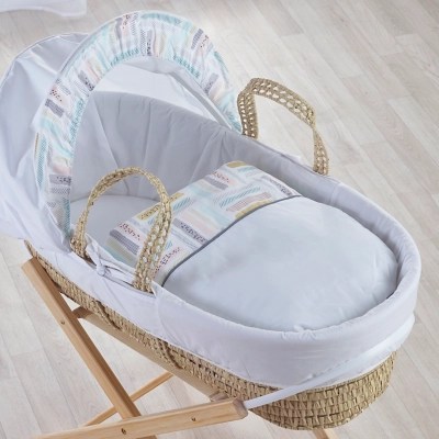 Kinder Valley Paint Splash Moses Basket 4 Piece Bedding Set Baby