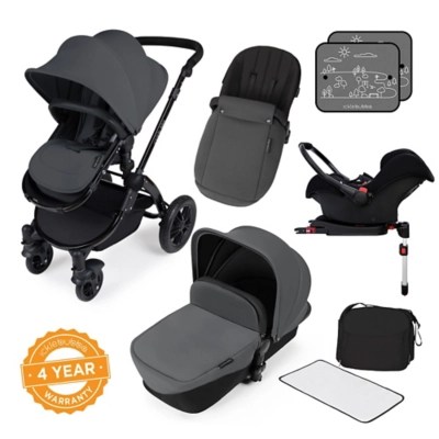 Ickle Bubba Stomp V3 Travel System with Galaxy Car Seat & Isofix Base