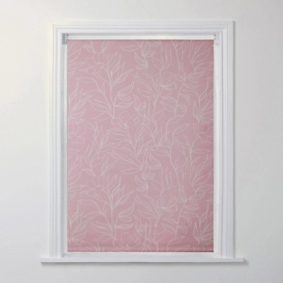 Pink Floral Blackout Blind Home at ASDA