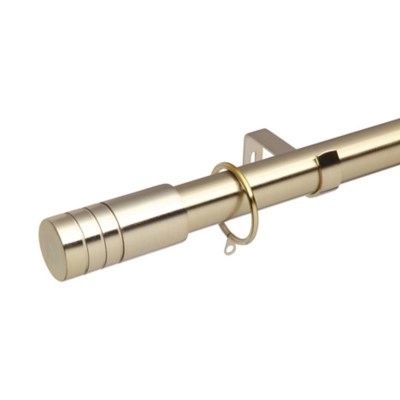 GoldTone Extendable Curtain Pole with Barrel Finials Home