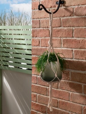 Green Gradient Glazed Hanging Plant Pot Outdoor & Garden at ASDA