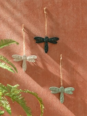 Hanging Dragonfly Ornament Set of 3 Outdoor & Garden at ASDA