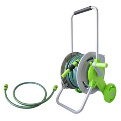 Green Garden Hose & Reel Set 25m Outdoor & Garden at ASDA