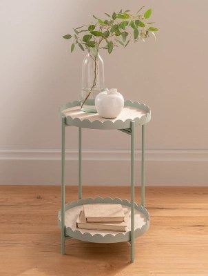 Green Scallop Side Table Home at ASDA