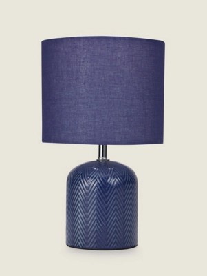 Navy Chevron Table Lamp Home at ASDA