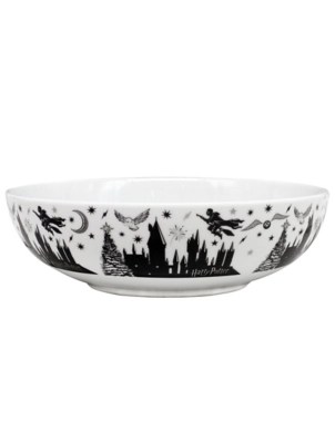 Harry Potter Grey & White Christmas Pasta Bowl Home at ASDA