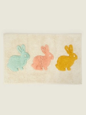 Multi Colour Bunny Bath Mat Home at ASDA