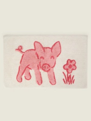 Pink Pig Bath Mat Home at ASDA