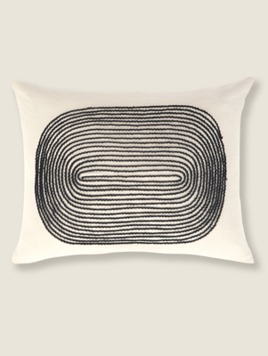 Monochrome Multi Oval Cushion Home at ASDA