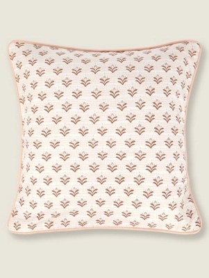 Batik Ditsy Floral Natural Cushion With Flap Home at ASDA