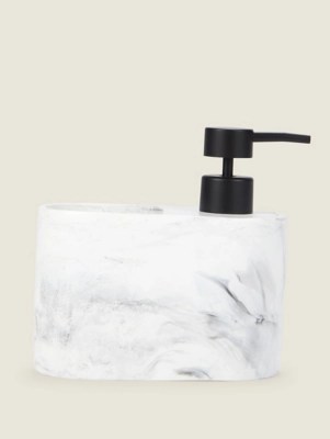 White Marble Effect 2 in 1 Dispenser & Tumbler Set Home at ASDA