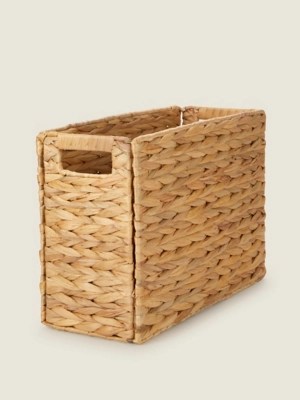 Natural Water Hyacinth Foldable Toilet Roll Storage Home at ASDA