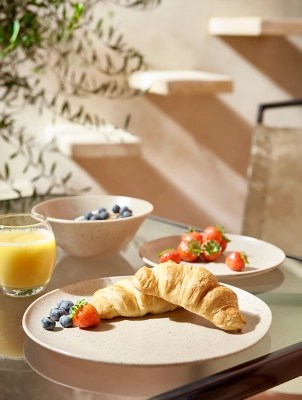 Taupe Ecoluxe Dinner Set 16 Piece Outdoor & Garden at ASDA