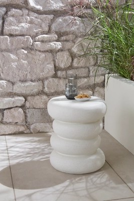 Pebble Resin Side Table Outdoor & Garden at ASDA