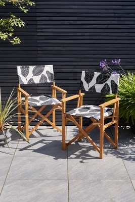 Director Chair 2 Pack Leaf print Outdoor & Garden at ASDA