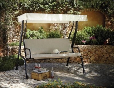 Haversham Garden Swing Seat Linen Outdoor & Garden at ASDA