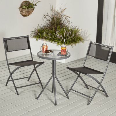 Cuba 3 Piece Garden Bistro Set Outdoor & Garden at ASDA