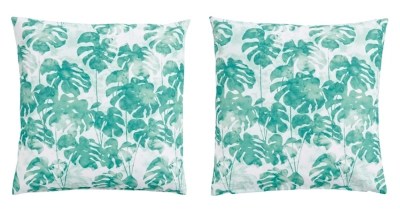 Outdoor Scatter Cushion 2 Pack Monstera Leaf print Outdoor & Garden