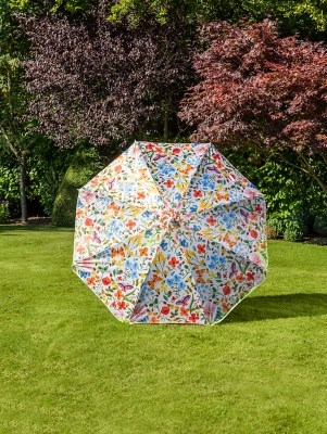 Beach Parasol Wild Meadow Print Outdoor & Garden at ASDA