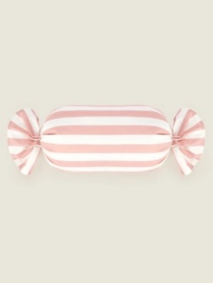 Pink Stripe Sweet Cushion Home at ASDA