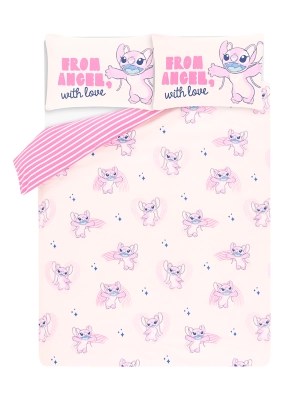 Disney Angel Pink Reversible Duvet Set Home at ASDA