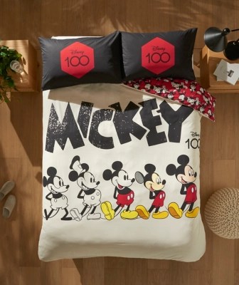 Disney 100 Mickey Mouse Reversible Duvet Set Home at ASDA